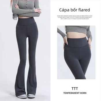 Jóga leggings, magas derekú, karcsúsító, harang alakú, Barbie-stílus