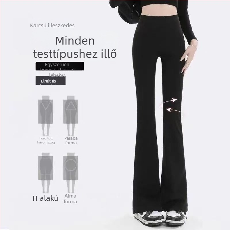 Jóga leggings, magas derekú, karcsúsító, harang alakú, Barbie-stílus
