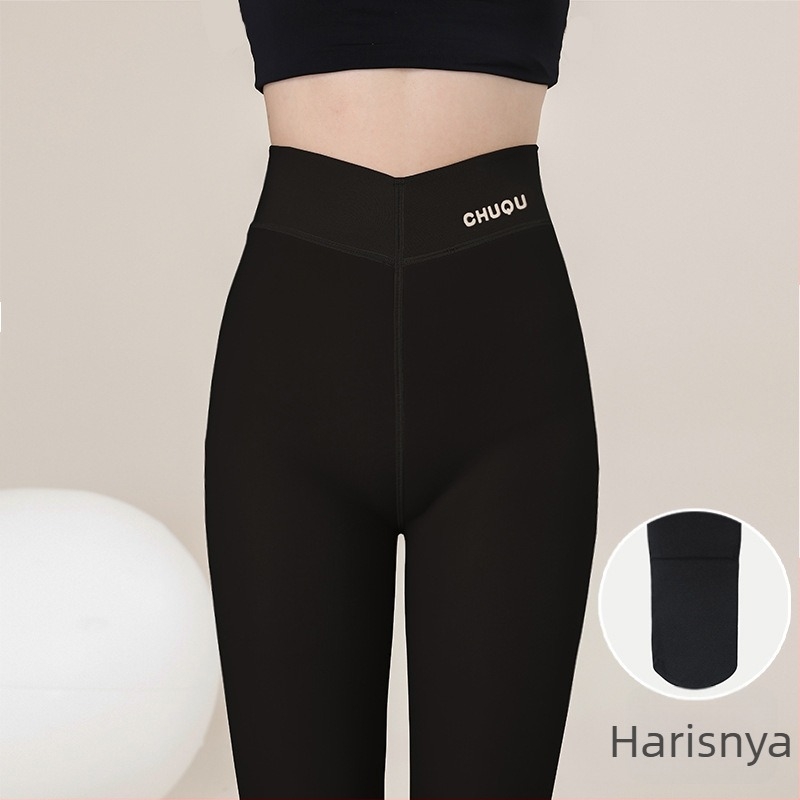 650 g fleece-bélésű vastag leggings alacsony termetű nőknek, nude színben, téli meleg, fenékemelő hatás