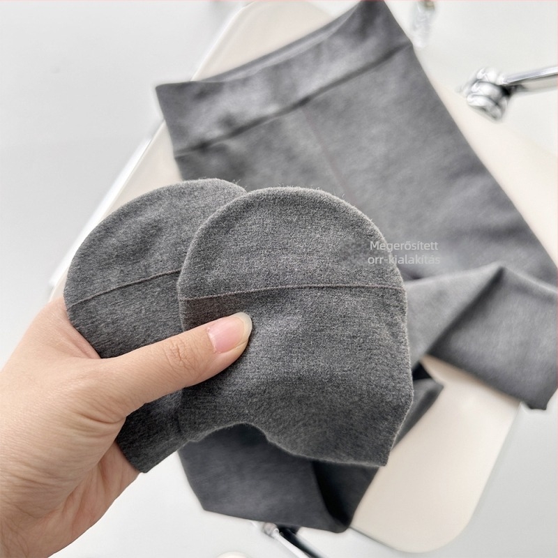 Erősített lábujjú harisnya, 290 g, téli meleg fleece-bélés, vastag, mikro-kompresszió, karcsúsító hatás