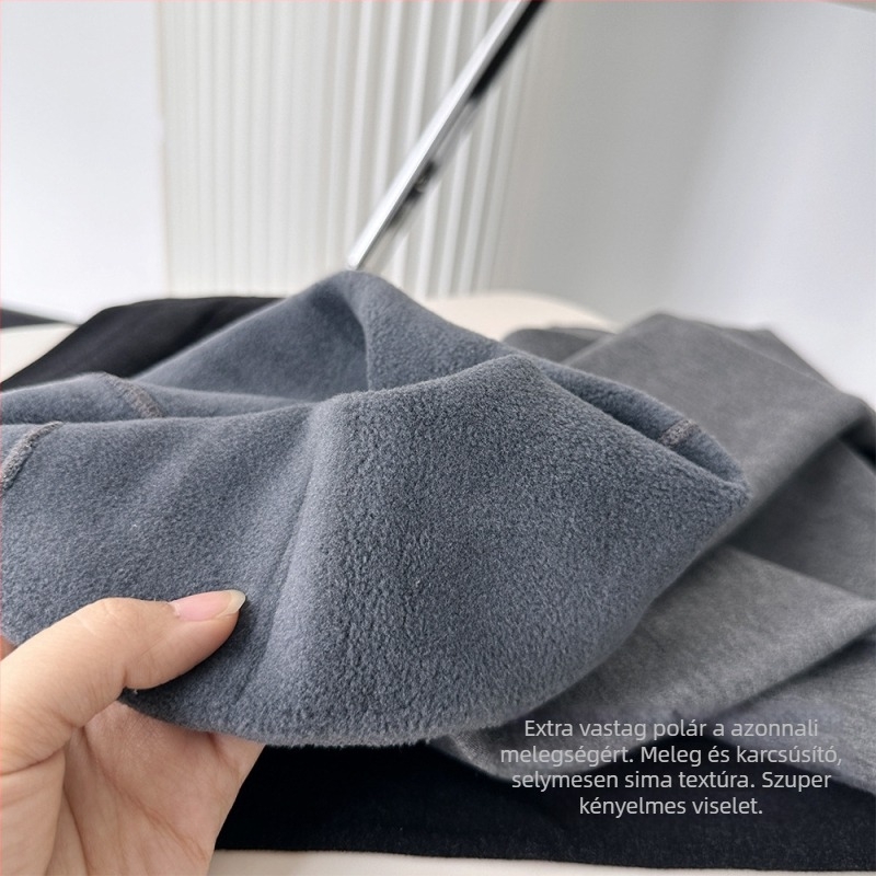 Erősített lábujjú harisnya, 290 g, téli meleg fleece-bélés, vastag, mikro-kompresszió, karcsúsító hatás