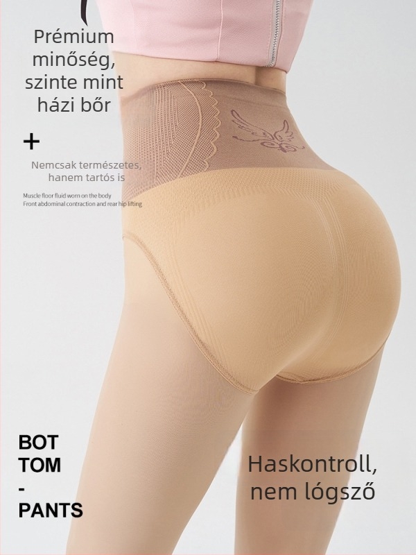 Nylon leggings fleece-béléssel, magas derekú, vast anyagú, egy darabból