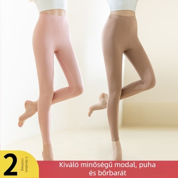 Női modálból készült varrás nélküli termo leggings, vékony és rugalmas, plusz méret, meleg őszre–télre