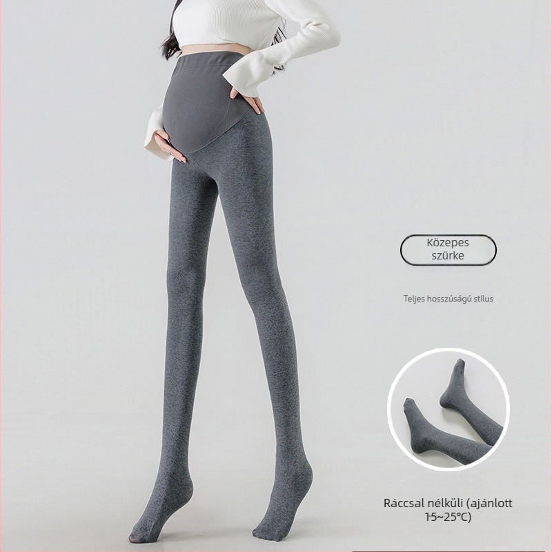 Kismama pamut leggings fleece béléssel, őszi meleg