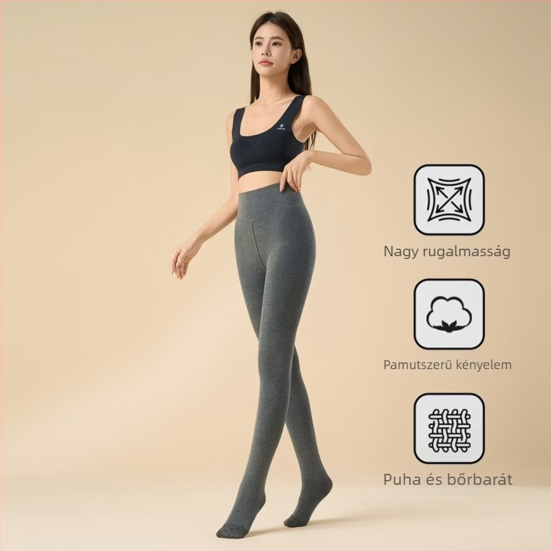 Női vastagabb leggings őszi-téli szezonra, pamut bordázott anyagú, 3/4 hosszú, rugalmas és karcsúsító hatású.
