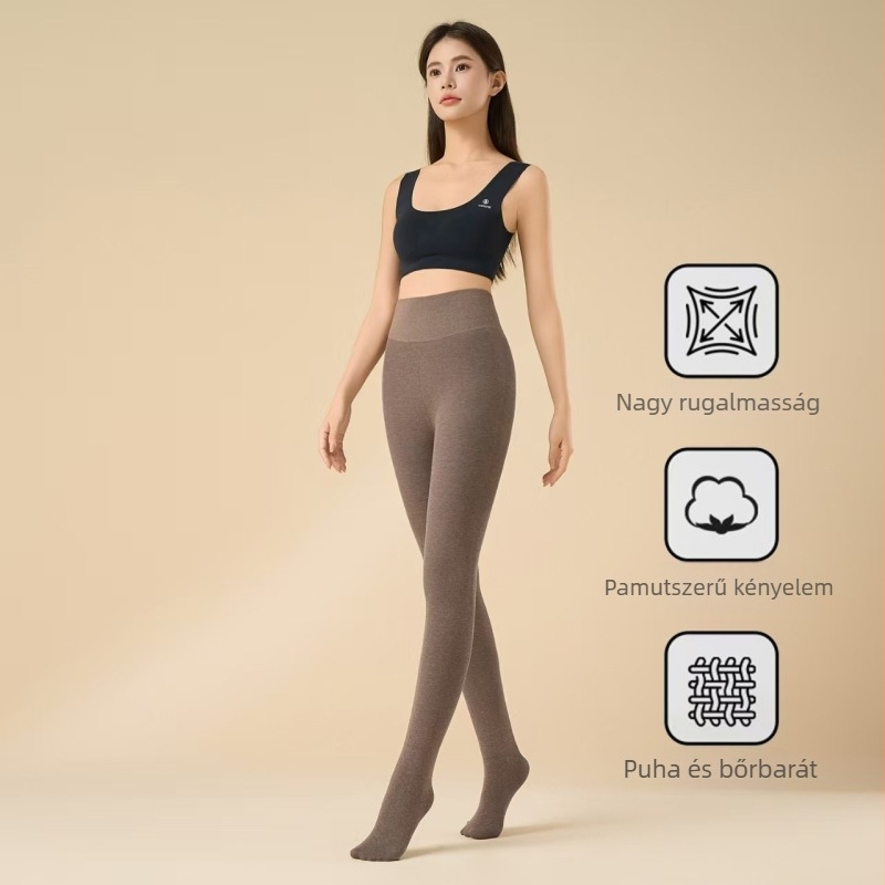 Női vastagabb leggings őszi-téli szezonra, pamut bordázott anyagú, 3/4 hosszú, rugalmas és karcsúsító hatású.