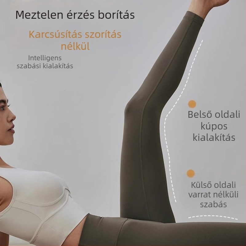 Fleece-béléssel ellátott magas derekú női leggings, hasi kontroll, fenékemelés, karcsúsító jóga nadrág tavaszra