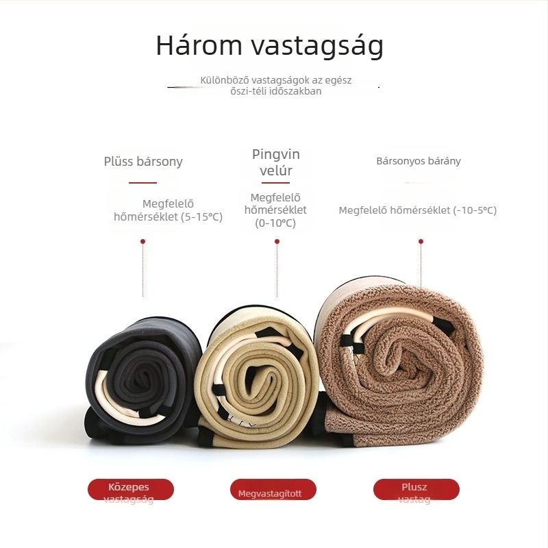 Női nylon-spandex bokáig érő leggings fleece belsővel, meleg és magas rugalmasság