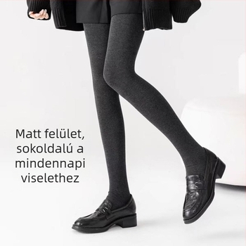 Téli meleg, magas derekú, egyszínű harisnyanadrág fleece béléssel