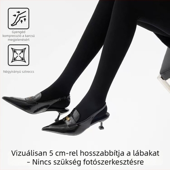 Téli meleg, magas derekú, egyszínű harisnyanadrág fleece béléssel