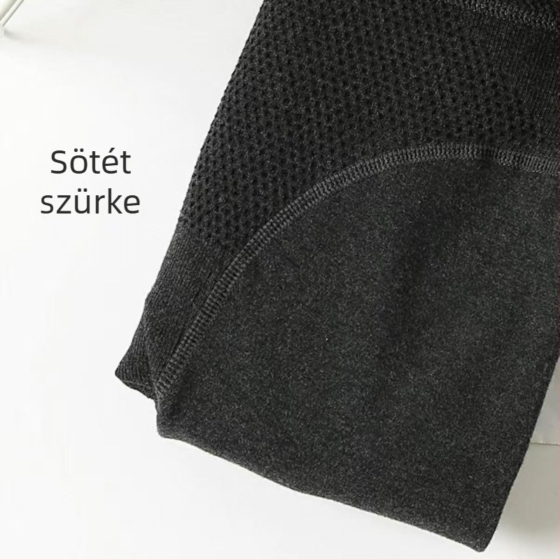 Téli meleg, magas derekú, egyszínű harisnyanadrág fleece béléssel