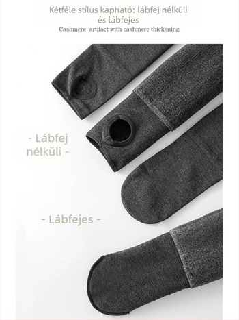 Női fleecével bélelt vastag leggings tavaszra és őszre, fekete vagy szürke, plusz méret, nem csúszik, szoknyával párosítható