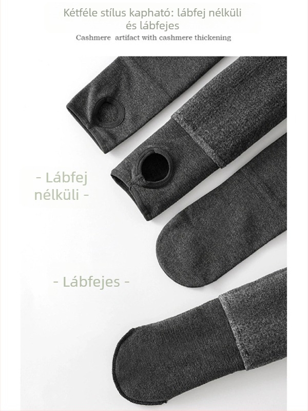 Női fleecével bélelt vastag leggings tavaszra és őszre, fekete vagy szürke, plusz méret, nem csúszik, szoknyával párosítható