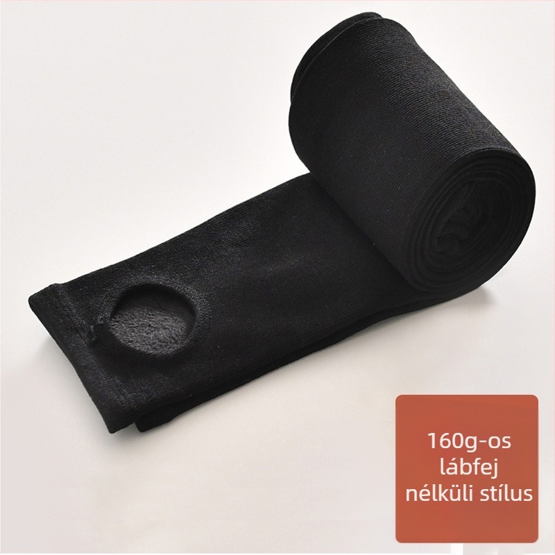 Női fleecével bélelt vastag leggings tavaszra és őszre, fekete vagy szürke, plusz méret, nem csúszik, szoknyával párosítható
