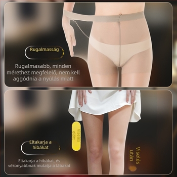 Nylon core-spun harisnya, anti-szagadás és anti-kopás, egyszínű, 18–40 éveseknek