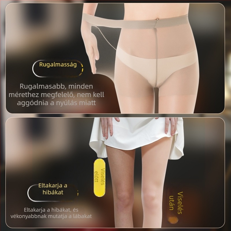 Nylon core-spun harisnya, anti-szagadás és anti-kopás, egyszínű, 18–40 éveseknek