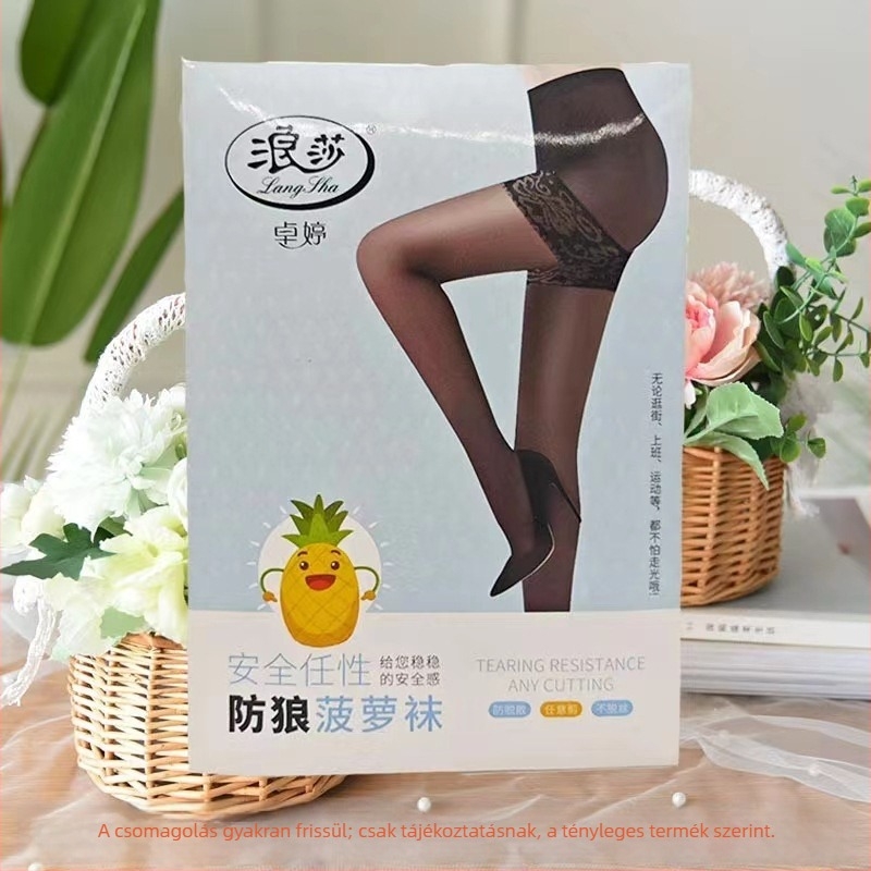 Nylon core-spun harisnya, anti-szagadás és anti-kopás, egyszínű, 18–40 éveseknek