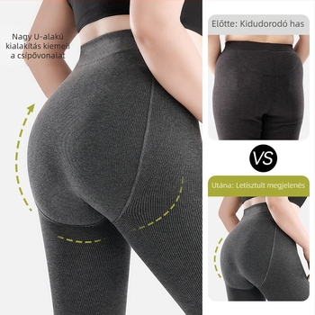 Plusz méretű női leggings őszi-téli időszakra fleece béléssel, vastag, csúszásmentes, külső viselethez, meleg