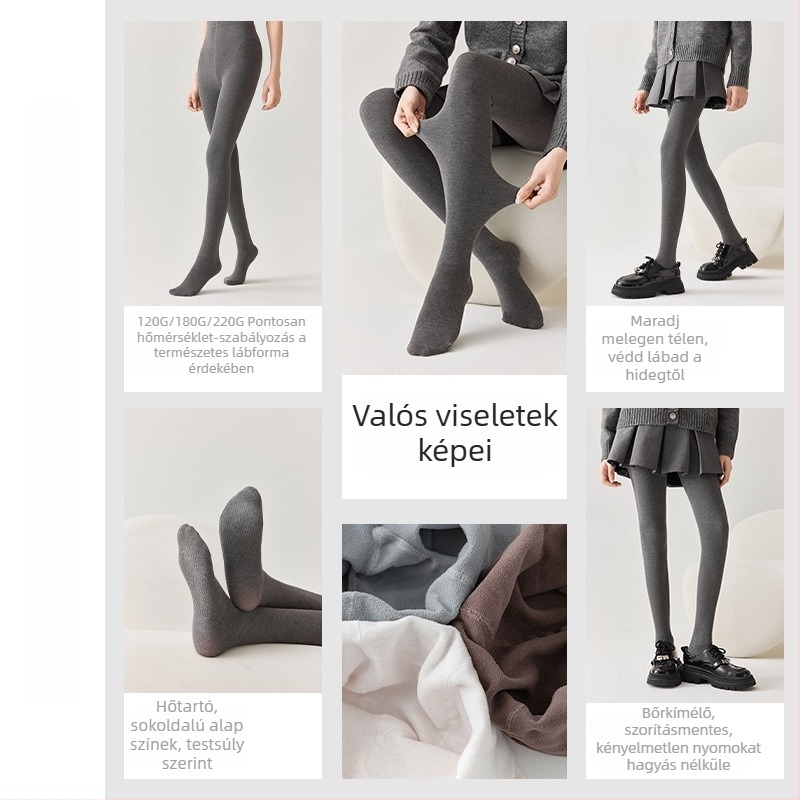 Női viszkózból készült vastagított leggings lábfejes – meleg, karcsúsító