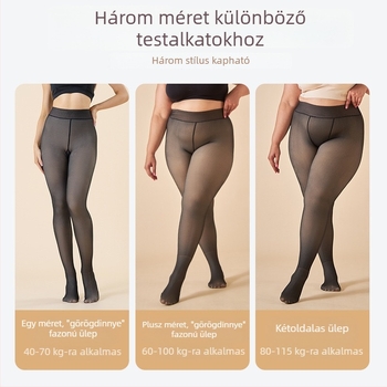 Női fleece-belelt vastag harisnya, őszi-téli viselet