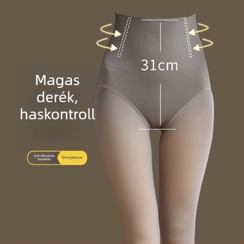 Csípőemelést és formázást nyújtó harisnyanadrág, nylon + spandex, vékony egységes minta, 18–40 éveseknek