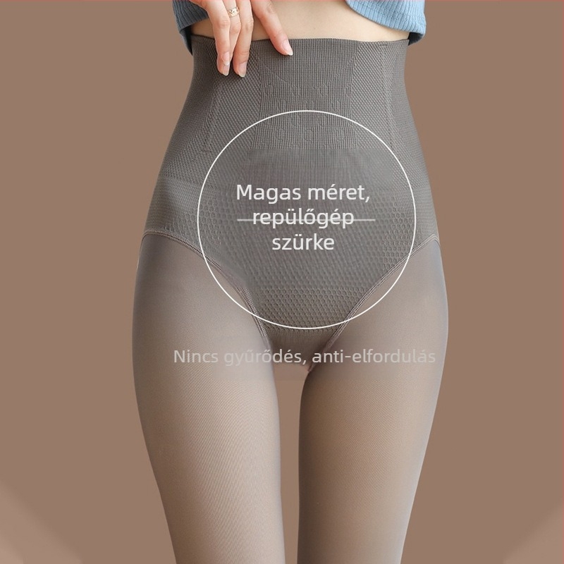 Csípőemelést és formázást nyújtó harisnyanadrág, nylon + spandex, vékony egységes minta, 18–40 éveseknek
