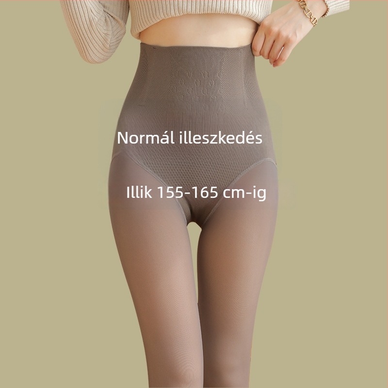 Csípőemelést és formázást nyújtó harisnyanadrág, nylon + spandex, vékony egységes minta, 18–40 éveseknek
