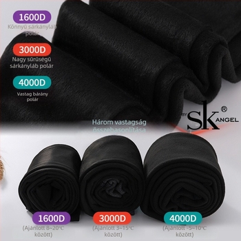 Női fekete fleecével bélelt leggings függőleges csíkokkal, meleg ősz-télre, 7261/7290