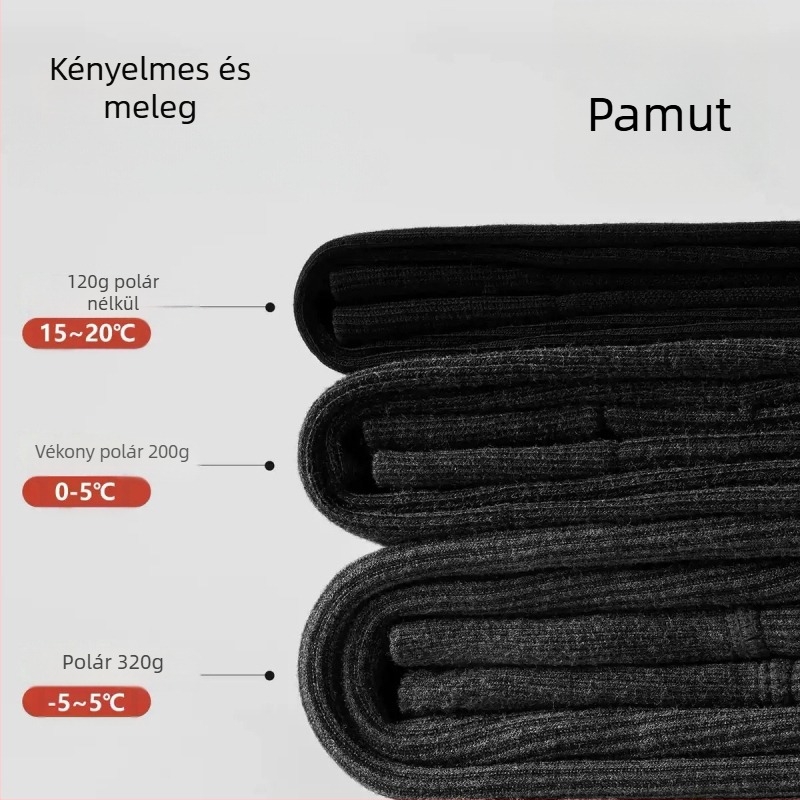 Női pamut bordázott fleece-béléses vastag leggings, meleg és karcsúsító, testformáló, fenékemelő, lábszárig érő