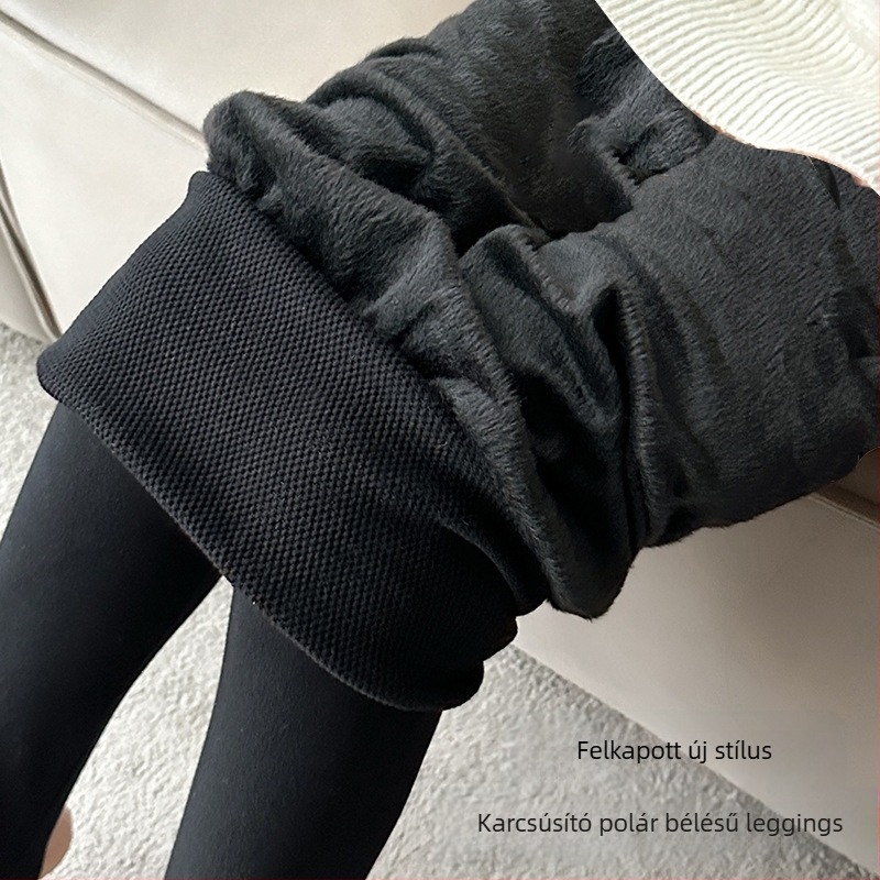 Női fekete leggings pamut-modál keverékből, magas elasztikussággal, testhezálló szabás