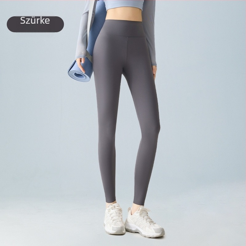 Női jóga leggings, magas derék, lélegző anyag, rövid hossz, nylon-spandex keverék 70–80% nylon, <30% spandex, magas rugalmasság