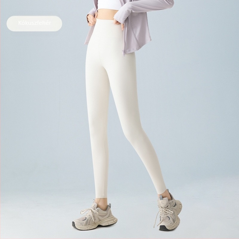 Női jóga leggings, magas derék, lélegző anyag, rövid hossz, nylon-spandex keverék 70–80% nylon, <30% spandex, magas rugalmasság