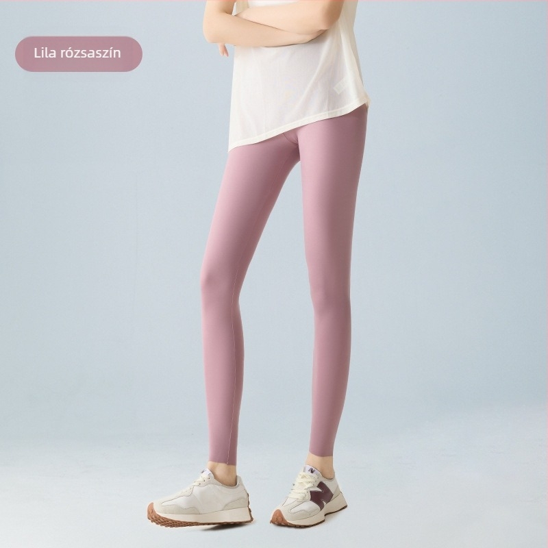Női jóga leggings, magas derék, lélegző anyag, rövid hossz, nylon-spandex keverék 70–80% nylon, <30% spandex, magas rugalmasság