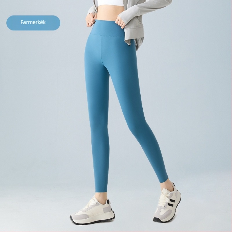 Női jóga leggings, magas derék, lélegző anyag, rövid hossz, nylon-spandex keverék 70–80% nylon, <30% spandex, magas rugalmasság
