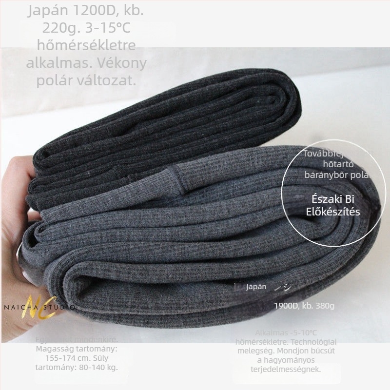 Új 1900D függőleges csíkos leggings fleece béléssel ősz-télre; magas derék, vastag 1200D anyag
