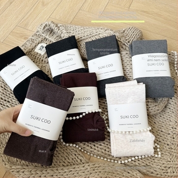 Női fleece-béléssel ellátott kompressziós harisnya, 230 g, közepes vastagságú, meleg, hasformázó, japán stílusú, nőknek