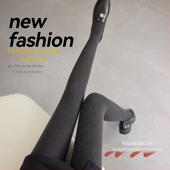 Őszi–téli vastag kompressziós leggings nőknek, magas derekú a has kontrolljáért és a fenék megemeléséért