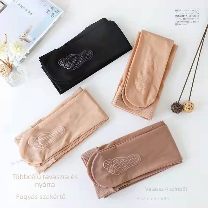 Nylon harisnyák – formázó hatás, 70–80% nylon tartalom, T-crotch, közepes vastagság
