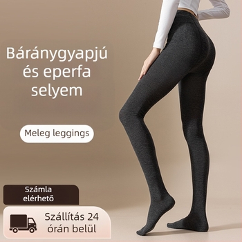 Gyapjú harisnyanadrág egyszínű dizájn, közepes vastagságú, teljes hosszúságú, 18–40 éveseknek