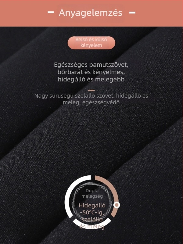 Női telet melegítő pamut nadrág kamélszőrrel bélelve, magas derék, extrán vastag téli viselet