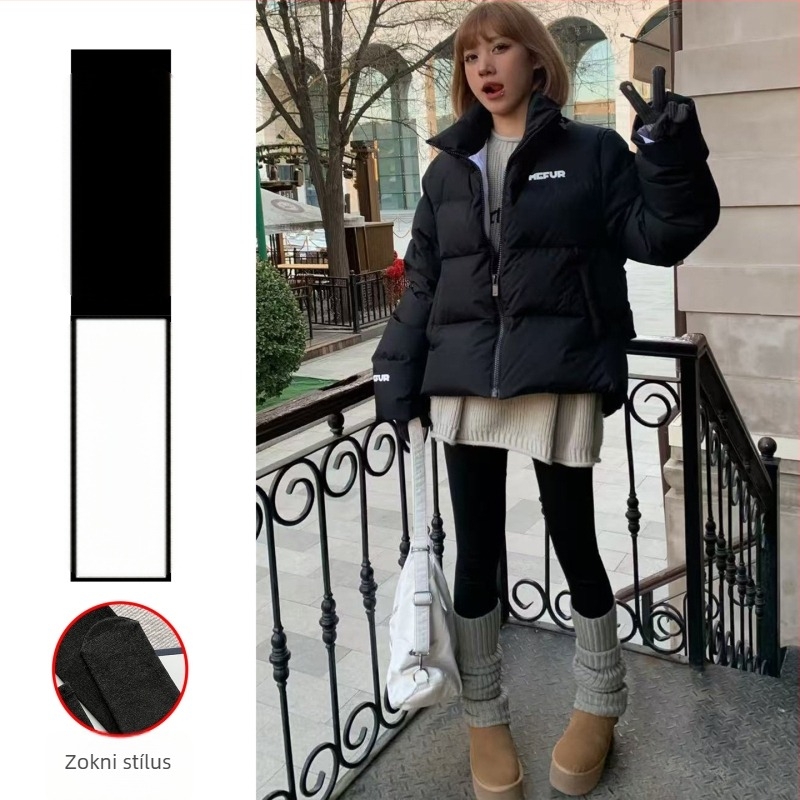 Női kötött pamut leggings fleece-béléssel, őszi-téli, vastag, testhezálló szabású, 50–70% pamut, nylon <30%