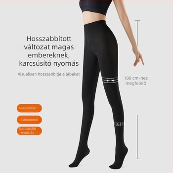 Női magas derekú leggings tavasz–őszre, hosszú, vékony, kompressziós hatás, csúszásmentes, fleece-béléssel, meleg