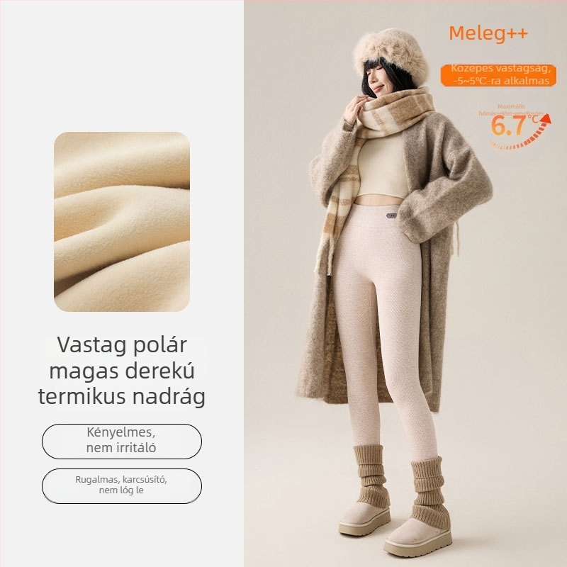 Női vékony leggings magas derekú, varrat nélküli, pamut–elasztán, 9/10 hosszú, plusz méret, karcsúsító fazon