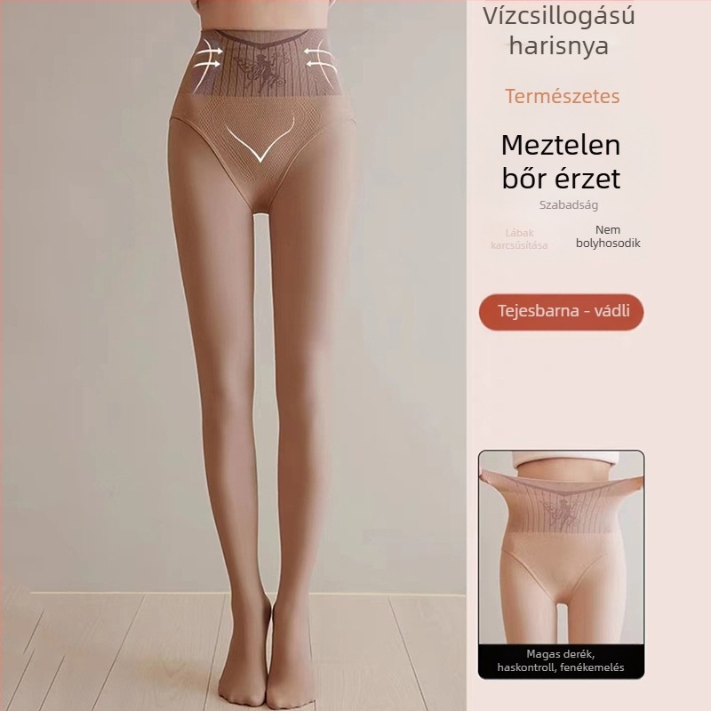 Virágmintás harisnyanadrág fleece-béléssel, magas derekú formázó, természetes bőrérzet, tavasz–őszre