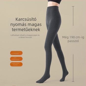 Női harisnyanadrág fleece béléssel, hosszított fazon, szürke, tavasz–ősz–tél, vastag és meleg