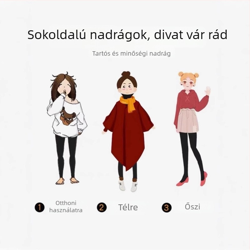Női modal anyagból készült vékony termikus leggings, magas derekú, őszi–téli alapréteg, kényelmes