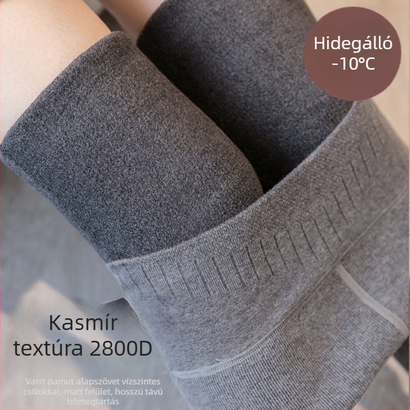 All-in-One leggings műkasmír bélés, ultra vastag, pamut-poliészter keverék, egy darab