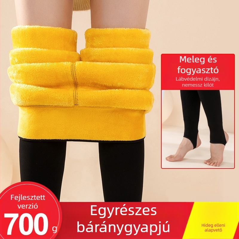 Női téli egyrészes nadrág, varrat nélküli, extra vastag, meleg, nejlon-pamut keverék, magas rugalmasság