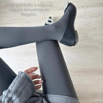 Fekete női formázó harisnyanadrág béléses, középméret, tavasz-őszre