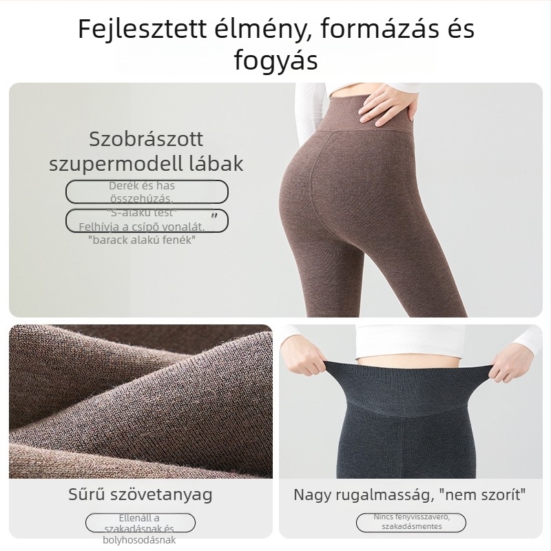 Női függőleges csíkos meleg harisnyanadrág, magas derekú, lábfejes, őszi–téli időszakra